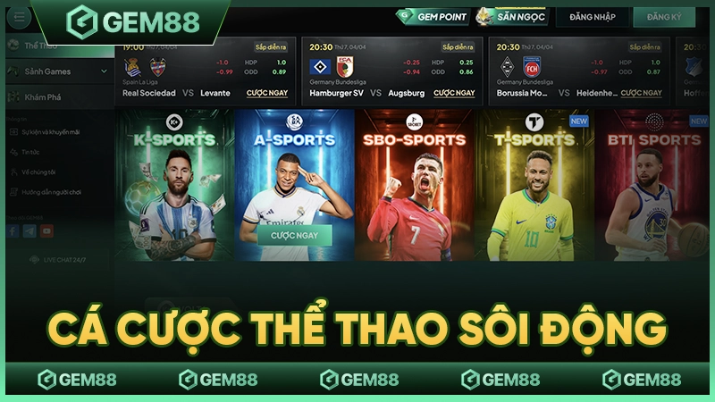 Sảnh cược thể thao đẳng cấp với hàng nghìn giải đấu