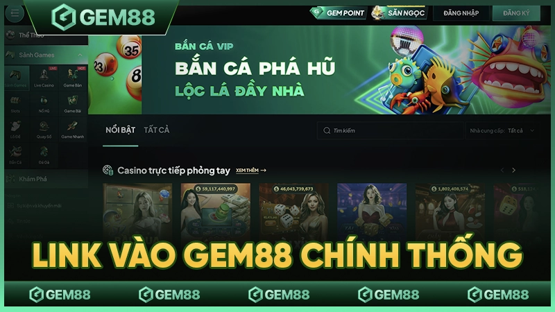 Link vào GEM88 chính thức và không chặn